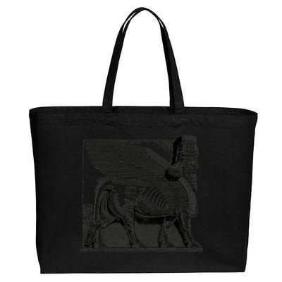 Assyrian Winged Bull Lamassu Iraq Iran Souvenir Gift Cotton Canvas Jumbo Tote