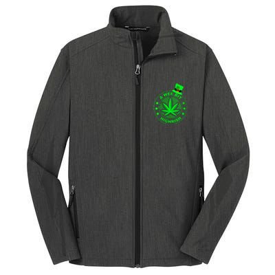 A Wee Bit Highrish Funny 420 Weed Marijuana St Patricks Day Vneck Core Soft Shell Jacket