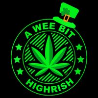 A Wee Bit Highrish Funny 420 Weed Marijuana St Patricks Day Vneck 16oz Travel Tumbler