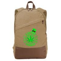 A Wee Bit Highrish Funny 420 Weed Marijuana St Patricks Day Vneck Cotton Canvas Backpack