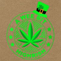 A Wee Bit Highrish Funny 420 Weed Marijuana St Patricks Day Vneck Cotton Canvas Backpack