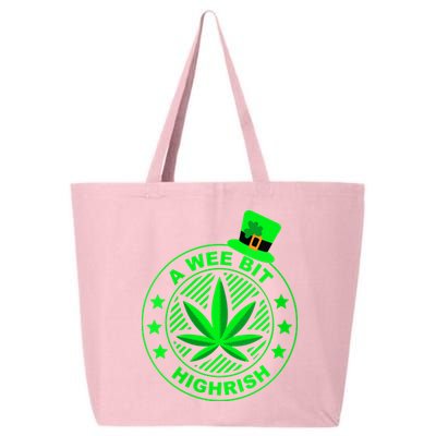 A Wee Bit Highrish Funny 420 Weed Marijuana St Patricks Day Vneck 25L Jumbo Tote
