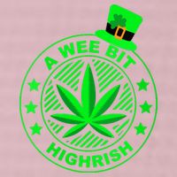 A Wee Bit Highrish Funny 420 Weed Marijuana St Patricks Day Vneck 25L Jumbo Tote
