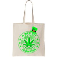 A Wee Bit Highrish Funny 420 Weed Marijuana St Patricks Day Vneck Bag