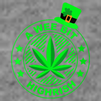 A Wee Bit Highrish Funny 420 Weed Marijuana St Patricks Day Vneck Toddler Sweatshirt