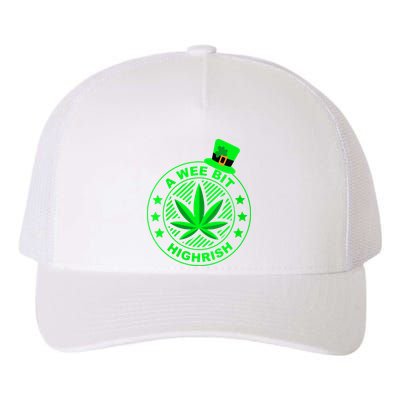 A Wee Bit Highrish Funny 420 Weed Marijuana St Patricks Day Vneck Yupoong Adult 5-Panel Trucker Hat
