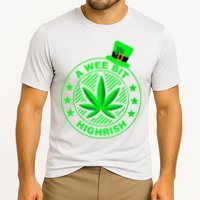 A Wee Bit Highrish Funny 420 Weed Marijuana St Patricks Day Vneck Performance Shirt