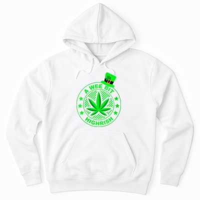 A Wee Bit Highrish Funny 420 Weed Marijuana St Patricks Day Vneck Hoodie