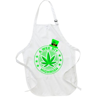 A Wee Bit Highrish Funny 420 Weed Marijuana St Patricks Day Vneck Apron