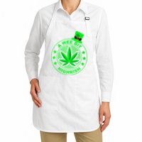 A Wee Bit Highrish Funny 420 Weed Marijuana St Patricks Day Vneck Apron
