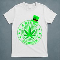 A Wee Bit Highrish Funny 420 Weed Marijuana St Patricks Day Vneck T-Shirt