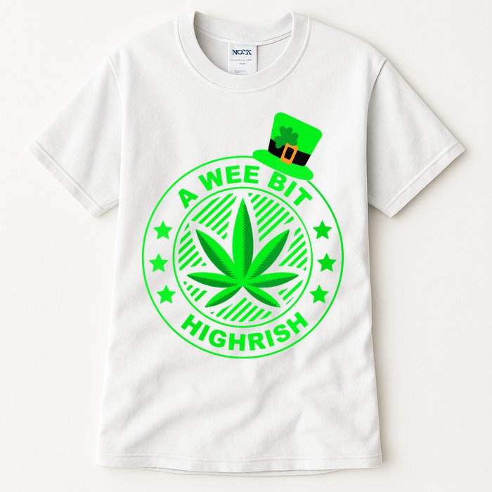 A Wee Bit Highrish Funny 420 Weed Marijuana St Patricks Day Vneck Tall T-Shirt