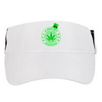 A Wee Bit Highrish Funny 420 Weed Marijuana St Patricks Day Vneck Adult Drive Performance Visor