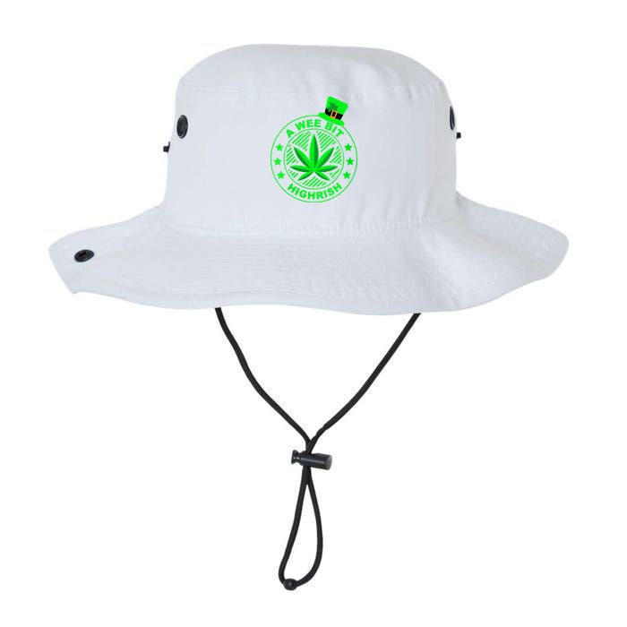 A Wee Bit Highrish Funny 420 Weed Marijuana St Patricks Day Vneck Bucket Hat