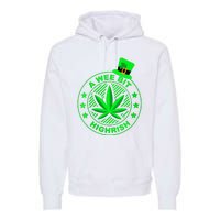 A Wee Bit Highrish Funny 420 Weed Marijuana St Patricks Day Vneck Premium Hoodie