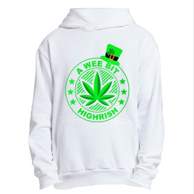 A Wee Bit Highrish Funny 420 Weed Marijuana St Patricks Day Vneck Urban Pullover Hoodie