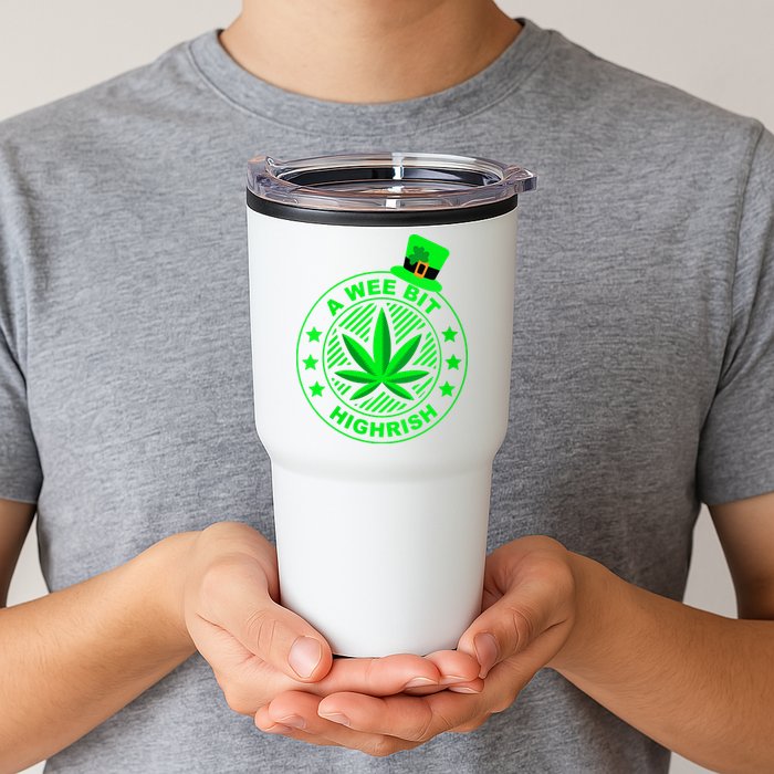 A Wee Bit Highrish Funny 420 Weed Marijuana St Patricks Day Vneck Tumbler