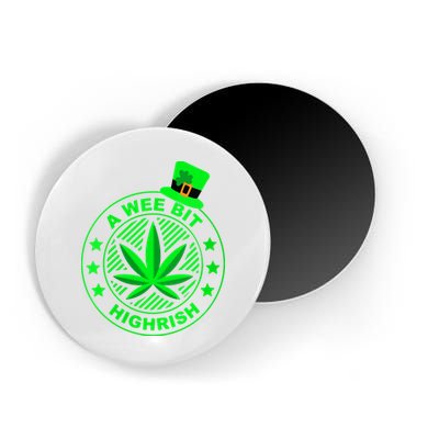 A Wee Bit Highrish Funny 420 Weed Marijuana St Patricks Day Vneck Magnet