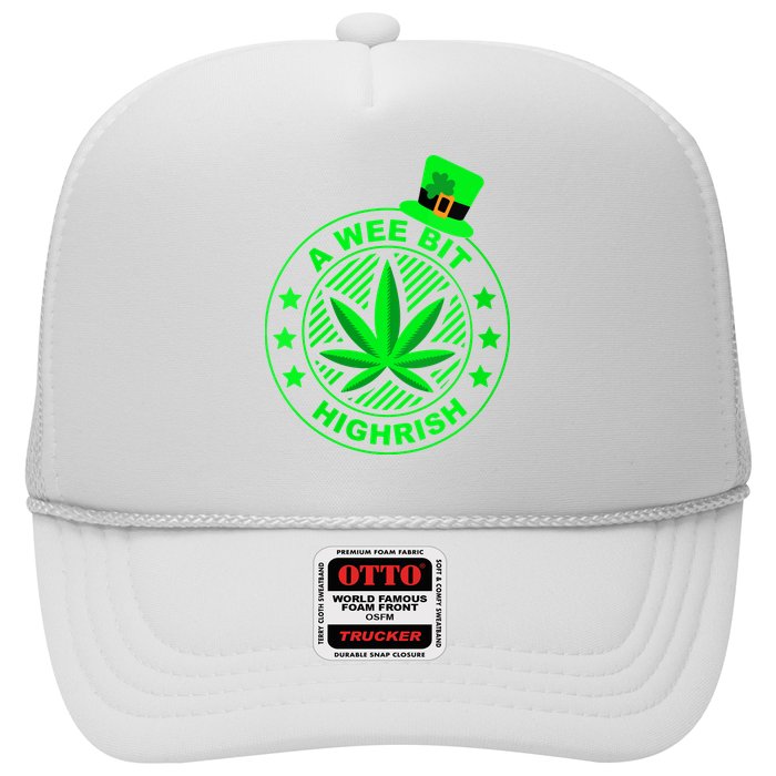 A Wee Bit Highrish Funny 420 Weed Marijuana St Patricks Day Vneck Hat