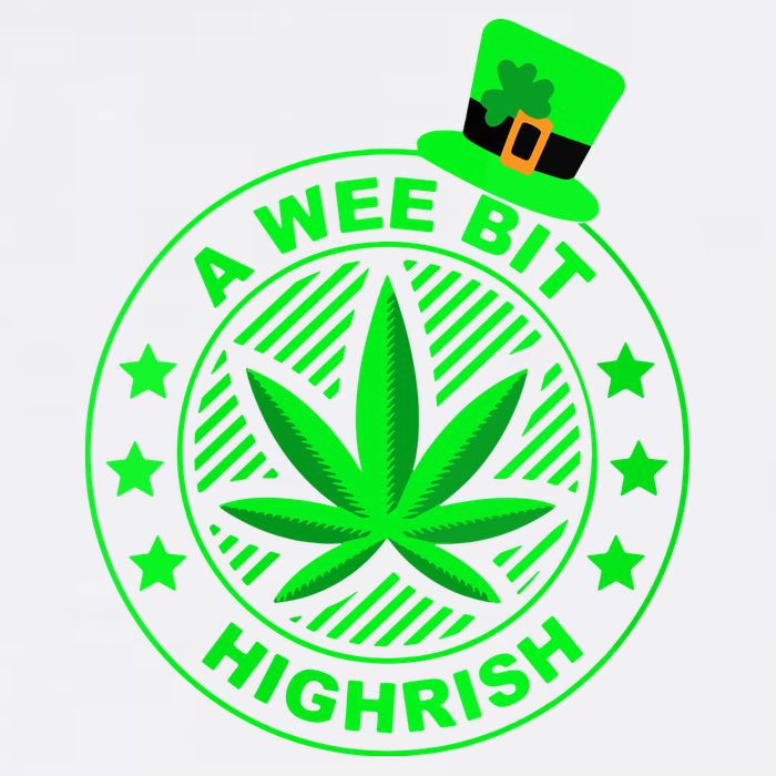A Wee Bit Highrish Funny 420 Weed Marijuana St Patricks Day Vneck Hat