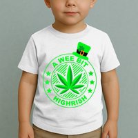 A Wee Bit Highrish Funny 420 Weed Marijuana St Patricks Day Vneck Toddler T-Shirt