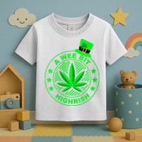 A Wee Bit Highrish Funny 420 Weed Marijuana St Patricks Day Vneck Toddler T-Shirt