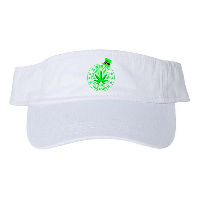 A Wee Bit Highrish Funny 420 Weed Marijuana St Patricks Day Vneck Visor