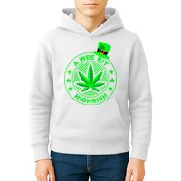 A Wee Bit Highrish Funny 420 Weed Marijuana St Patricks Day Vneck Kids Hoodie