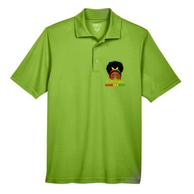 Afro Woman Black Queen African American Women Juneteenth Men's Origin Performance Piqué Polo