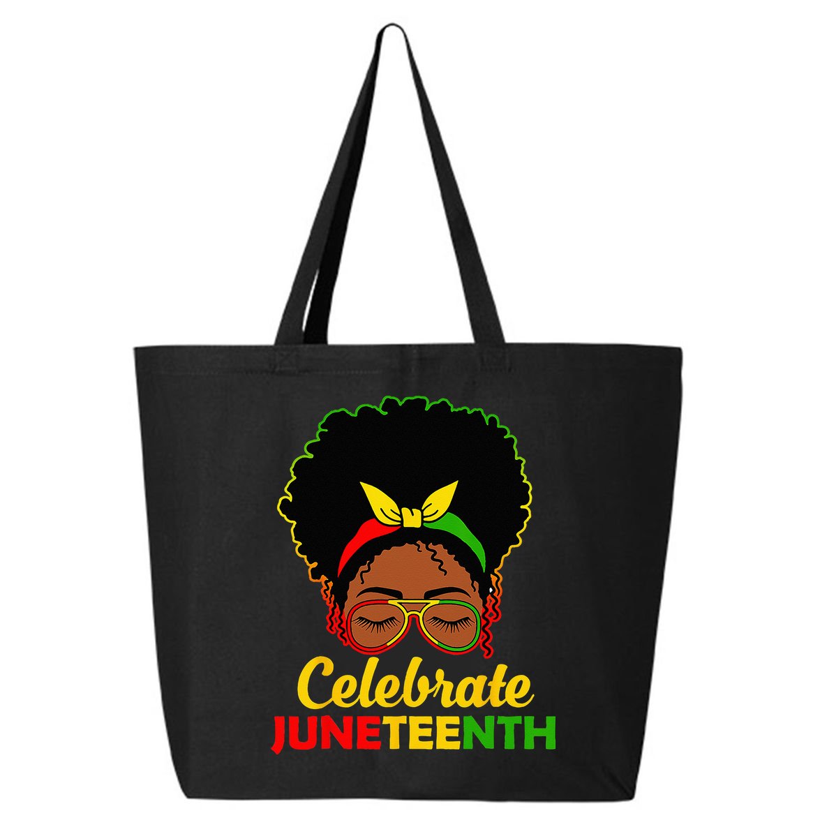 Afro Woman Black Queen African American Women Juneteenth 25L Jumbo Tote
