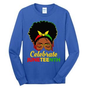 Afro Woman Black Queen African American Women Juneteenth Tall Long Sleeve T-Shirt