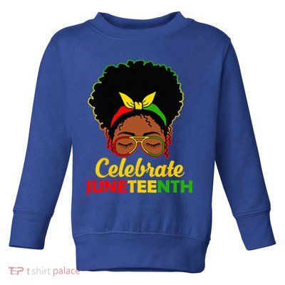 Afro Woman Black Queen African American Women Juneteenth Toddler Sweatshirt