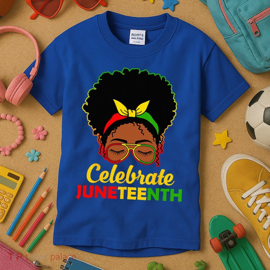 Afro Woman Black Queen African American Women Juneteenth Kids T-Shirt