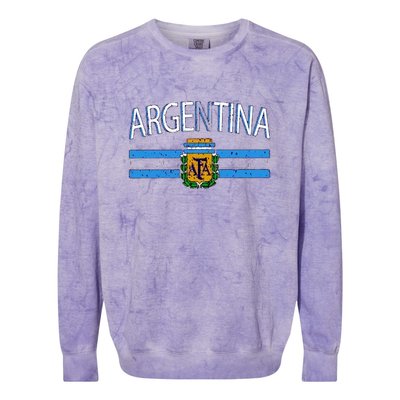 Argentina World Champion Football For Lover Gift Trending Colorblast Crewneck Sweatshirt