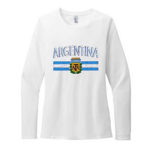 Argentina World Champion Football For Lover Gift Trending Womens CVC Long Sleeve Shirt