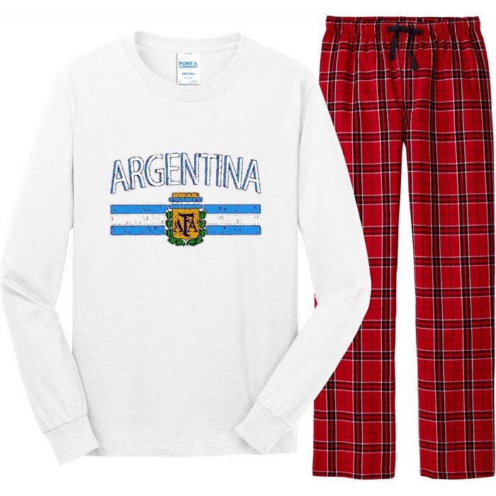 Argentina World Champion Football For Lover Gift Trending Long Sleeve Pajama Set