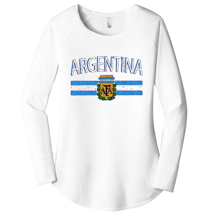 Argentina World Champion Football For Lover Gift Trending Women's Perfect Tri Tunic Long Sleeve Shirt