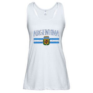 Argentina World Champion Football For Lover Gift Trending Ladies Essential Flowy Tank