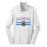 Argentina World Champion Football For Lover Gift Trending Silk Touch Performance Long Sleeve Polo