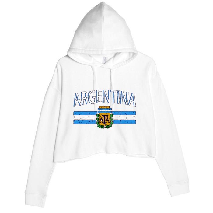 Argentina World Champion Football For Lover Gift Trending Crop Fleece Hoodie