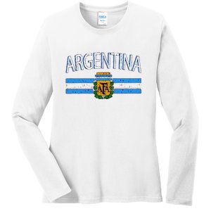 Argentina World Champion Football For Lover Gift Trending Ladies Long Sleeve Shirt