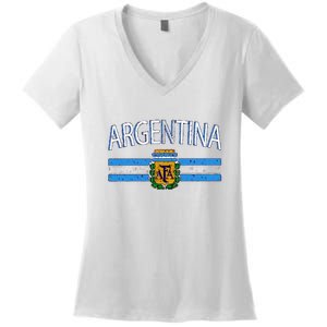 Argentina World Champion Football For Lover Gift Trending Women's V-Neck T-Shirt