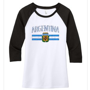 Argentina World Champion Football For Lover Gift Trending Women's Tri-Blend 3/4-Sleeve Raglan Shirt