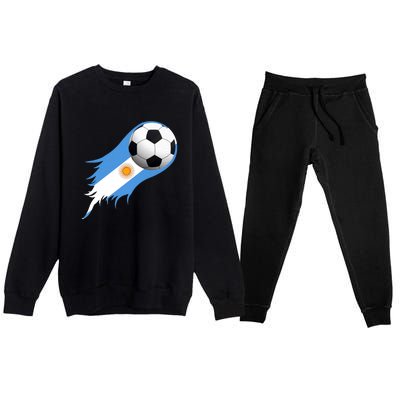 Argentina World Champion Football For Lover Gift Trending Premium Crewneck Sweatsuit Set