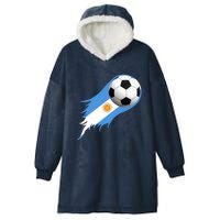 Argentina World Champion Football For Lover Gift Trending Hooded Wearable Blanket