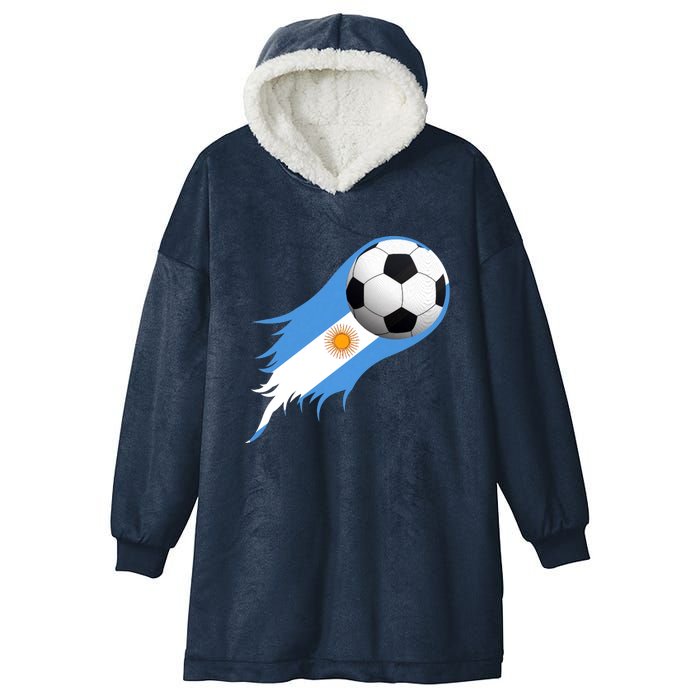 Argentina World Champion Football For Lover Gift Trending Hooded Wearable Blanket