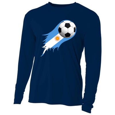 Argentina World Champion Football For Lover Gift Trending Cooling Performance Long Sleeve Crew