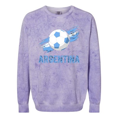 Argentina World Champion Football For Lover Gift Trending Colorblast Crewneck Sweatshirt