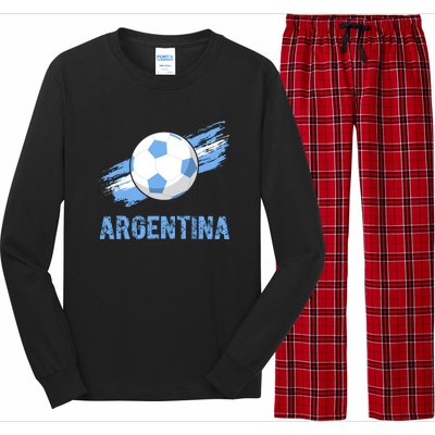 Argentina World Champion Football For Lover Gift Trending Long Sleeve Pajama Set