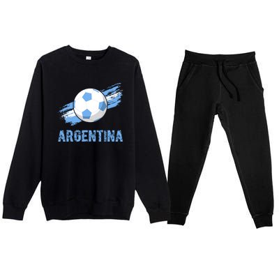 Argentina World Champion Football For Lover Gift Trending Premium Crewneck Sweatsuit Set